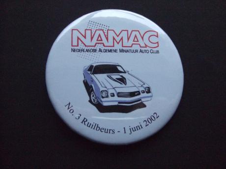 Chevrolet Camaro wit model 1-6-2002 NAMAC